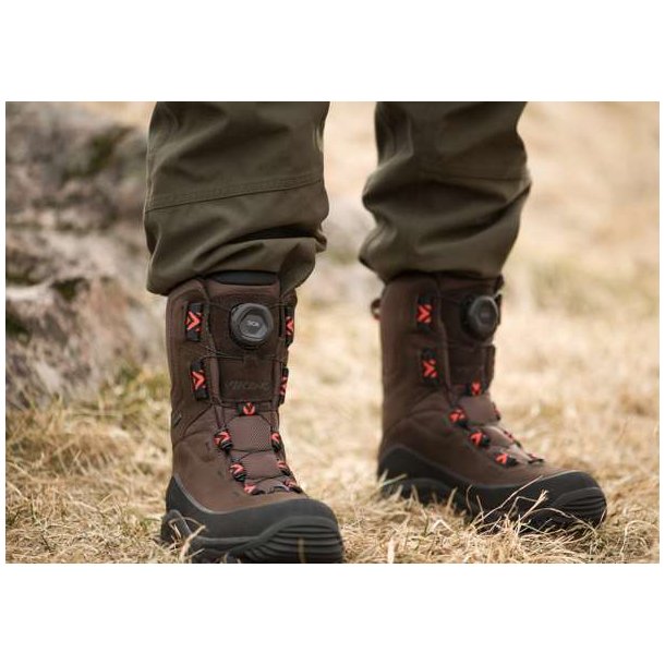 Viking Villrein High GTX BOA Støvle Dark Brown Red Jagtstøvler