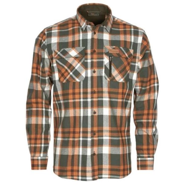 Pinewood Lappland Rough Flannel Skjorte Green/Orange
