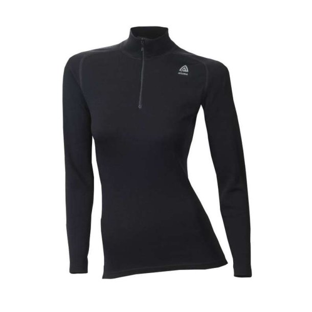 Aclima WarmWool Mock Neck Woman Jet Black