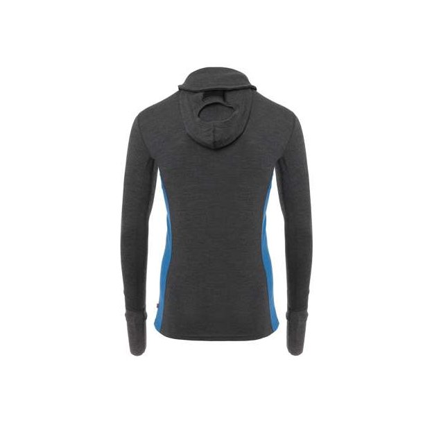 Aclima WarmWool Hoodsweater m.Zip Marengo/Jet Black/ Corsair