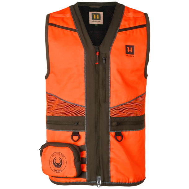 Hrkila Wildboar Pro Blaze Safety Vest Orange Blaze / Brown