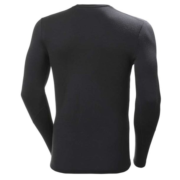Helly Hansen Lifa Merino Midweight Crew Base Layer Black