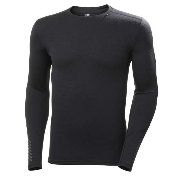 Helly Hansen Lifa Merino Midweight Crew Base Layer Black