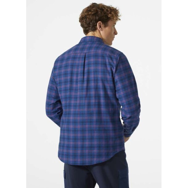 Helly Hansen Lokka Organic Flan Ls Shirt Ocean Classic Plaid