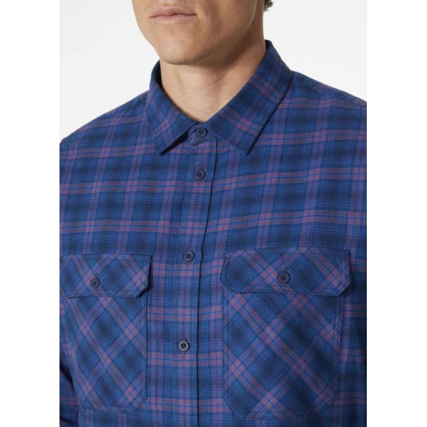 Helly Hansen Lokka Organic Flan Ls Shirt Ocean Classic Plaid