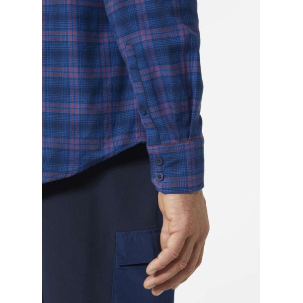 Helly Hansen Lokka Organic Flan Ls Shirt Ocean Classic Plaid