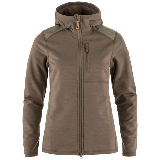 Fjllrven Keb Fleece Hoodie W Suede Brown