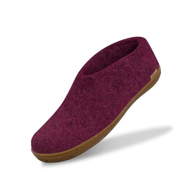Glerups Shoe Hjemmesko Med Gummisl Cranberry