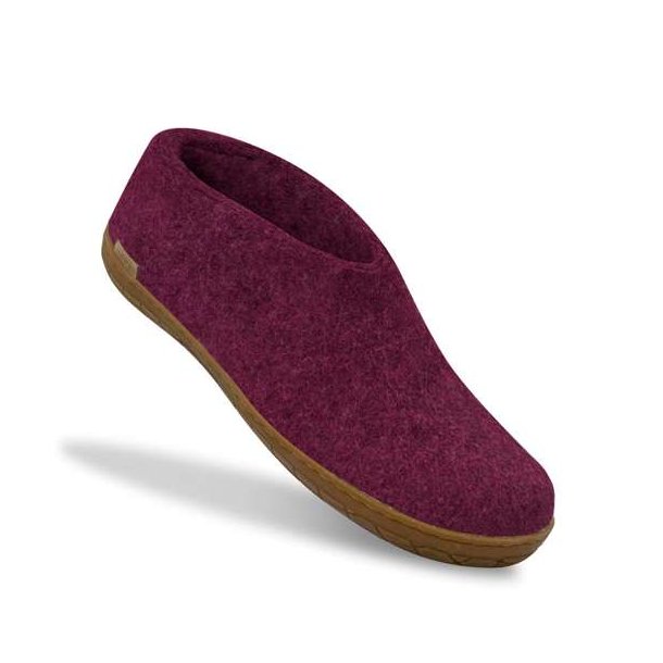 Glerups Shoe Hjemmesko Med Gummisl Cranberry