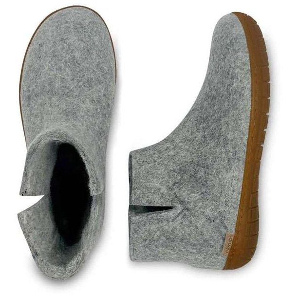Glerups Boot Hjemmesko Med Gummisl Grey