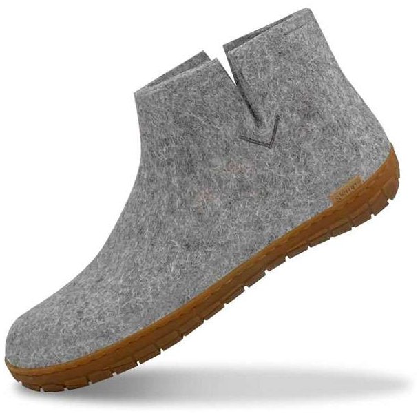 Glerups Boot Hjemmesko Med Gummisl Grey