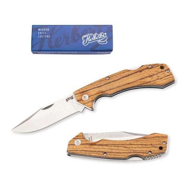 Herbertz Foldekniv Med Ls Zebratr - 8.7cm