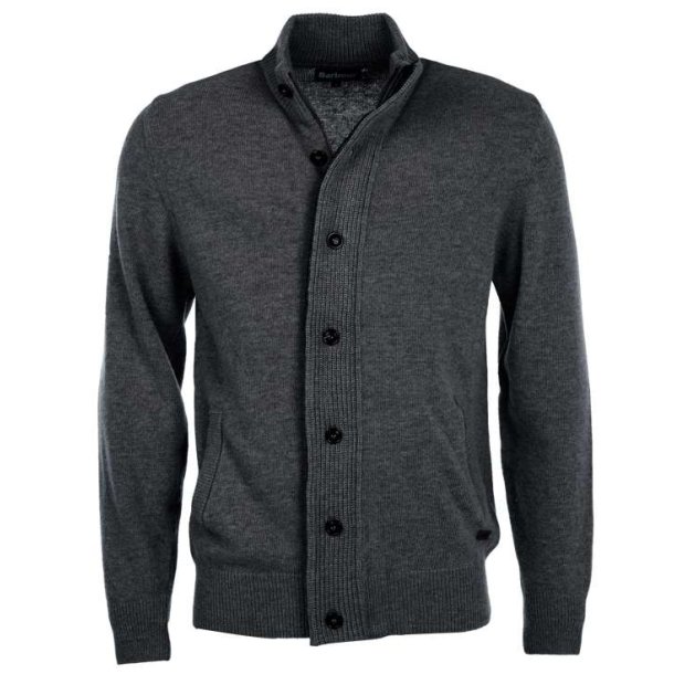 Barbour Ess Patch Zip Charcoal Marl