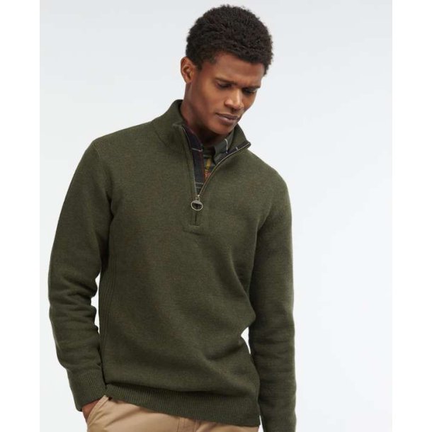 Barbour Holden Half Zip Sweater Olive