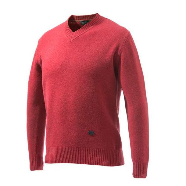 Beretta Pheasant V Neck Sweater Dark Red
